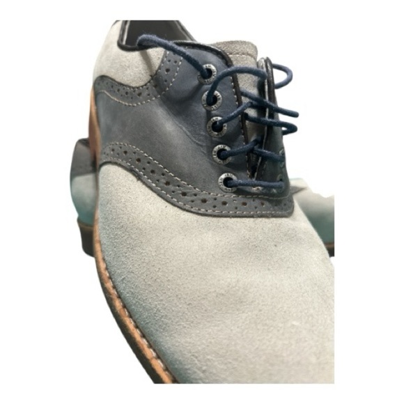 Johnston & Murphy Men's Gray & Black saddle Shoes - Picture 2 of 5